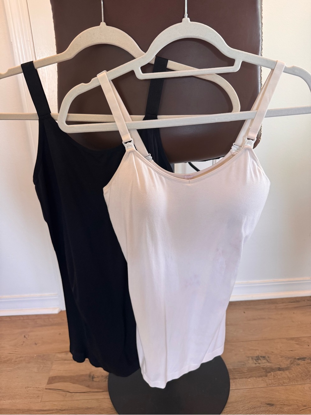 feathers Double Pack Camisoles in Black and White